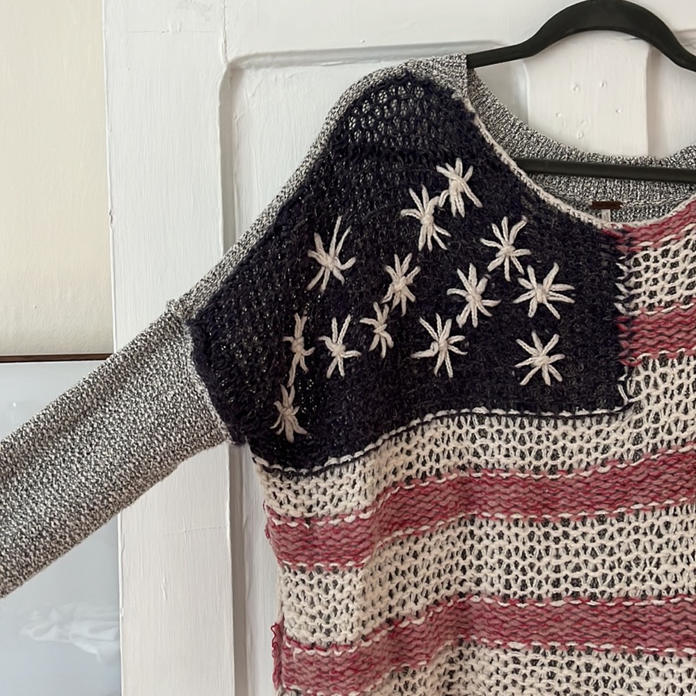 FREE PEOPLE USA Flag wool blend sweater - Picture 4 of 9